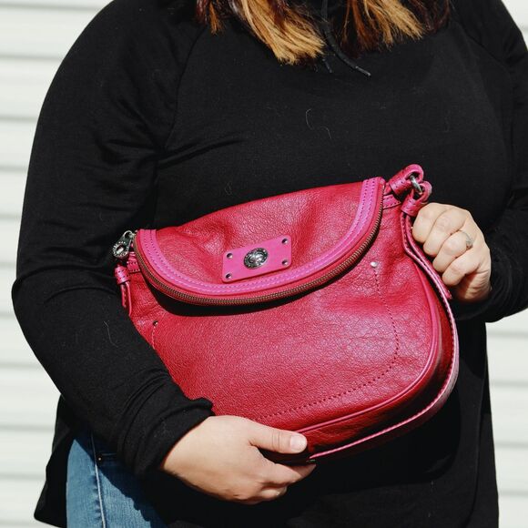 NWT Marc by Marc Jacobs Buffalo Leather Natasha Turnlock Shoulder Bag - Picture 3 of 11